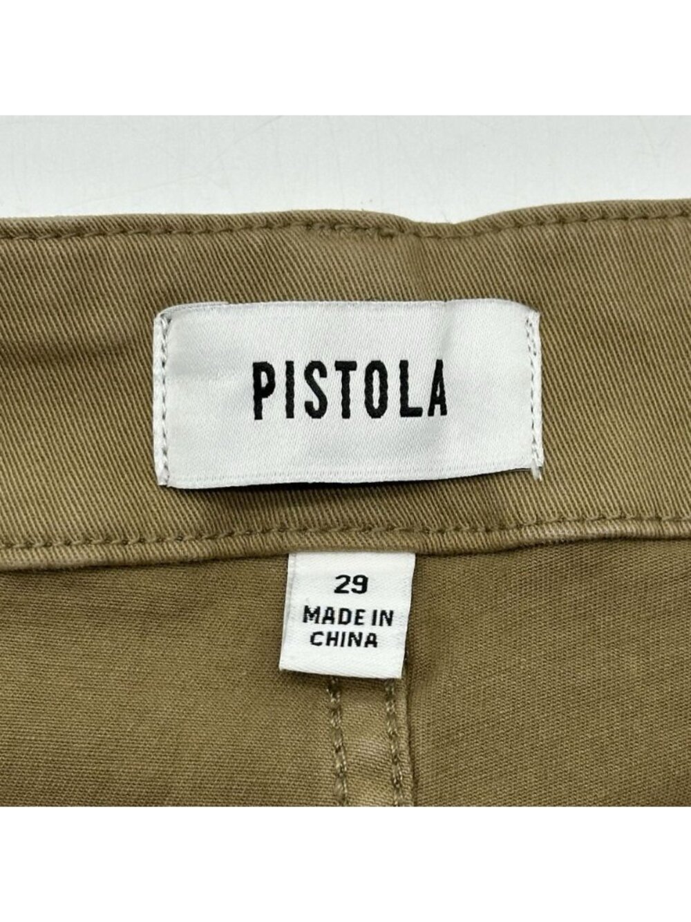 Pistola Women's Size 29 Khaki Stretch High Rise Wide Leg Cuffed Utility Pants - Picture 6 of 11